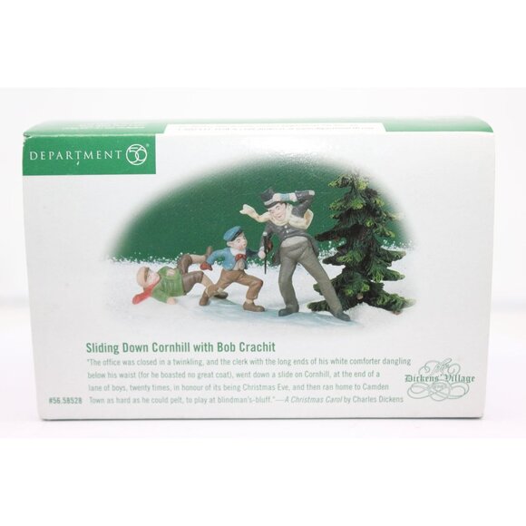 Dept 56 Dickens Village - Sliding down Cornhill With Bob Cratchit - Picture 4 of 5
